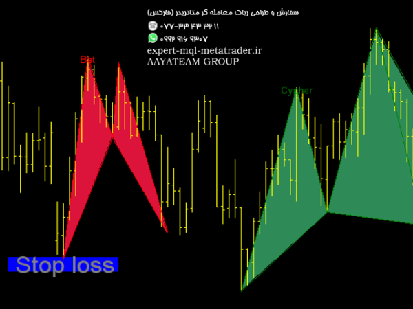 ربات معامله گر خودکار و استراتژی ساز Advanced Pattern Software gartley bat and cypher متاتریدر 4 فارکس سایت mql5.com