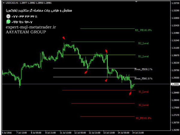 ربات معامله گر خودکار و استراتژی ساز Fibroke Resuport Levels متاتریدر 4 فارکس سایت mql5.com