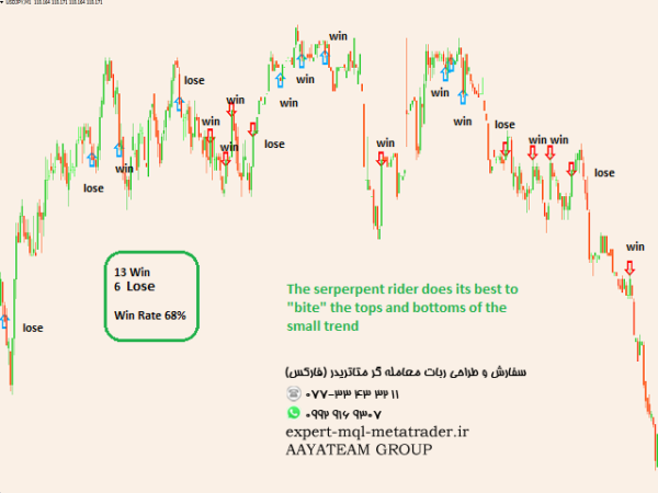 ربات معامله گر خودکار و استراتژی ساز The Serpent Rider Binary Options متاتریدر 4 فارکس سایت mql5.com